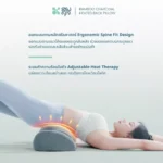 SOMDUL  Bamboo Charcoal Heated Back Pillow หมอนรองเอว เพื่อสุขภาพ พร้อมระบบความร้อน - Image 9