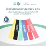 SOMDUL ยางยืดออกกำลังกาย 6 เส้น/เซ็ต | Latex Resistance Bands แบบวงกลม แรงต้านหลายระดับ สำหรับโยคะ ฟิตเนส - Image 3
