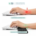 SOMDUL แผ่นรองข้อมือคีย์บอร์ด Ergonomic Keyboard Wrist Pad แก้อาการออฟฟิศซินโดรม เมมโมรี่โฟม ซัพพอร์ตข้อมือ ลดอาการเมื่อยข้อมือระหว่างทำงาน - Image 5