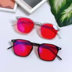 SOMDUL Relax & Sleep Glasses รุ่น BL17131-1 แว่นกรองแสงสีฟ้า ทรง Square เลนส์แดงเข้มและเลนส์ส้ม สำหรับช่วงเย็นและก่อนนอน - Image 11