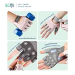SOMDUL ถุงมือโยคะ พิลาทิสและฟิตเนสแบบครึ่งนิ้ว | Half-Finger Fitness Gloves สำหรับออกกำลังกาย เวทเทรนนิ่ง และปั่นจักรยาน - Image 5