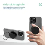 SOMDUL GripTok MagSafe ที่จับโทรศัพท์มือถือแม่เหล็กทรงกลม พร้อมขาตั้งปรับระดับได้ 360 องศา กันลื่น พกพาสะดวก