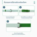 SOMDUL Yoga Strap รุ่น Two-Tone สายยืดเหยียดโยคะ ผ้าทอหนานุ่ม ปรับความยาวได้ พร้อมห่วงโลหะคู่ - Image 5